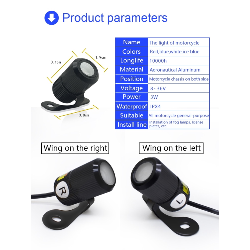 Lampu Led Anti Air Untuk Dekorasi Sayap Sepeda Motor