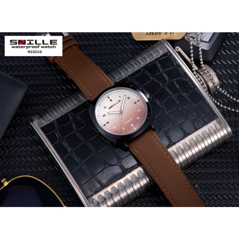 Snille Original MA - 13  Jam Tangan Pria &amp; WANITA Analog. Kode 1021 G | Tahan Air ( GRATIS 1 PCS JAM TANAGN )