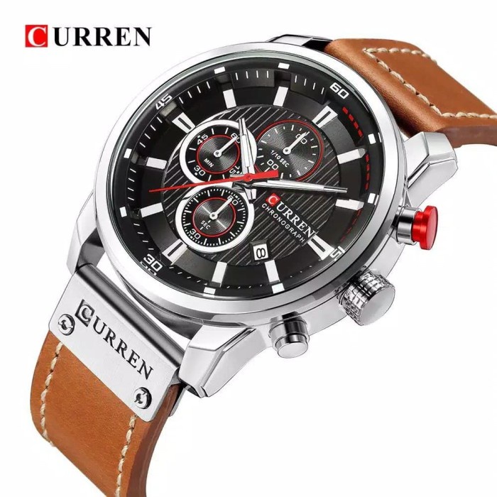 CURREN 8291 ORIGINAL Jam Tangan Pria CURREN Analog Crono Aktif