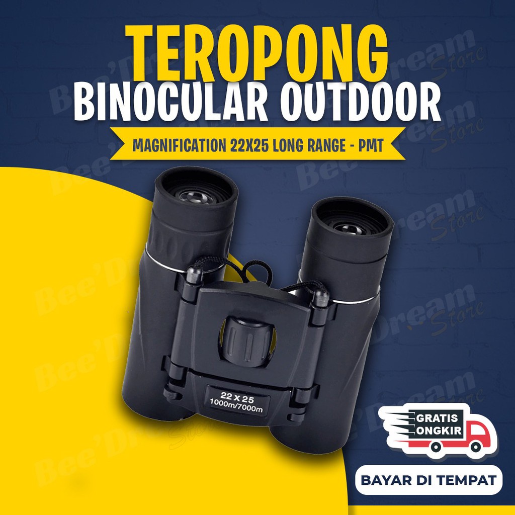 Teropong 22x25 Binocular Kekeran Telescope High Definition Long Range - Tropong Binokular Jarak Jauh