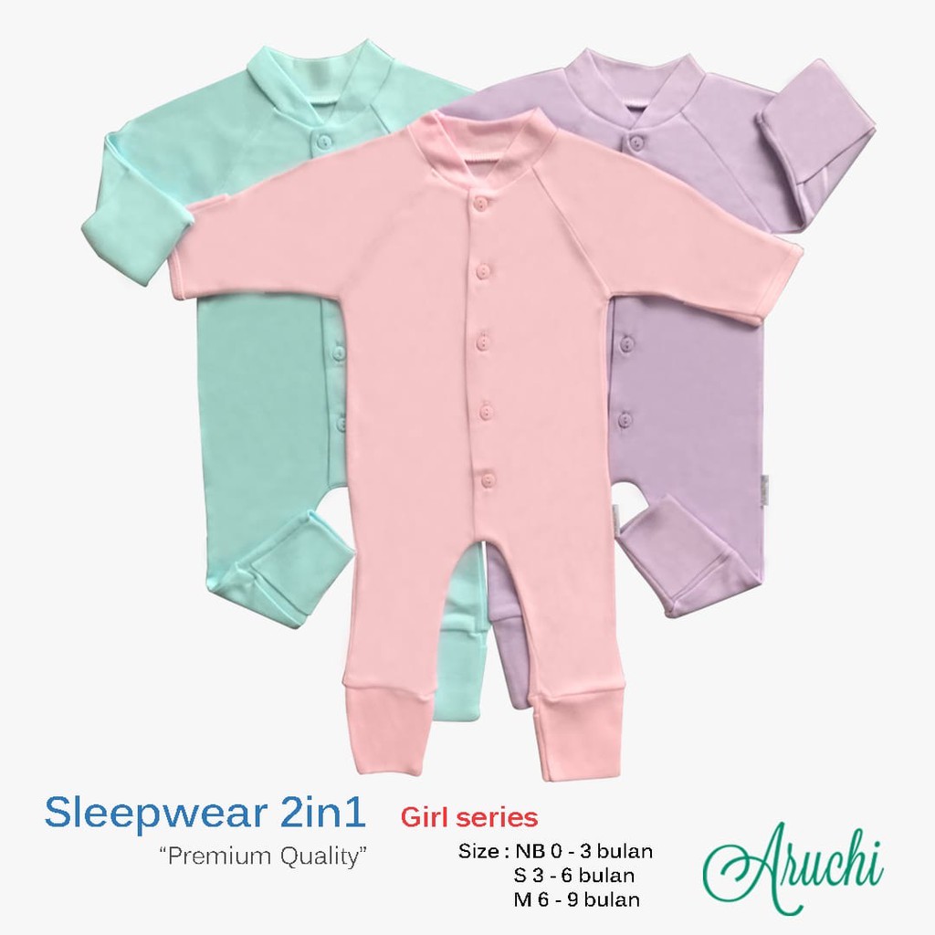 11.11 Sleepsuit MOTIF ARUCHI Baby Size NB S M CBKS