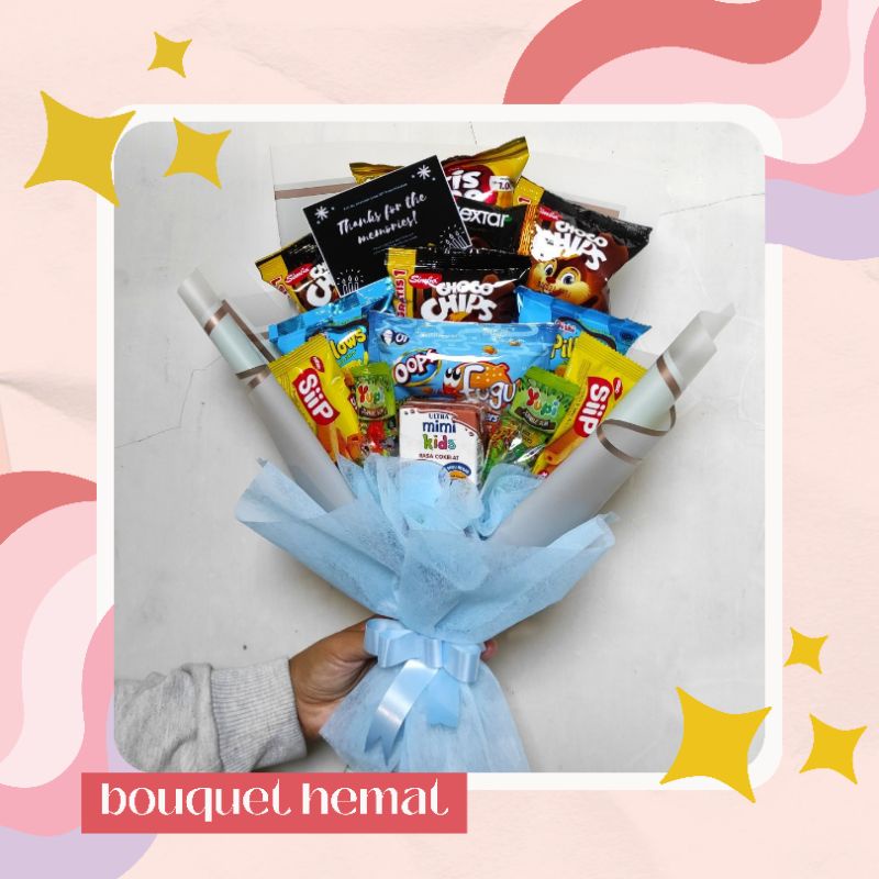 

Bouquet snack/Bouquet wisuda/Bouquet ulangtahun