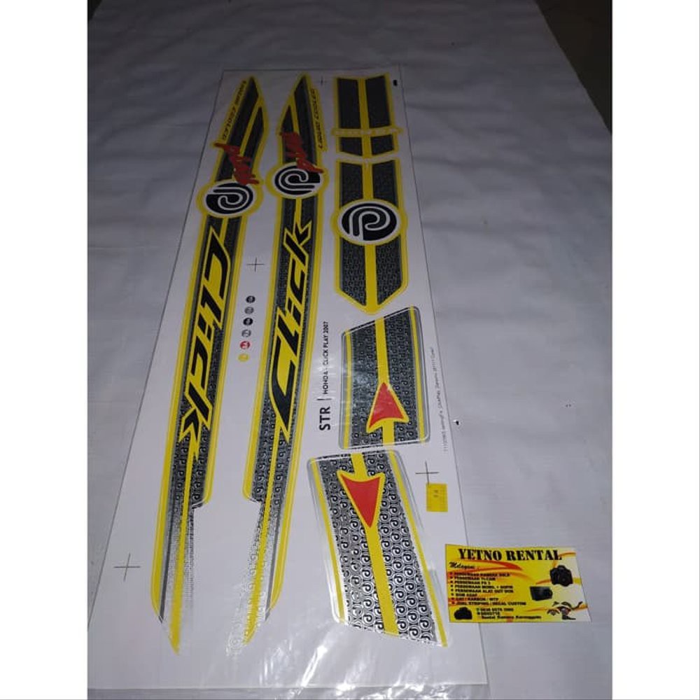 Striping sticker stiker body lis bodi variasi Honda Vario 110 FI karbu thailand
