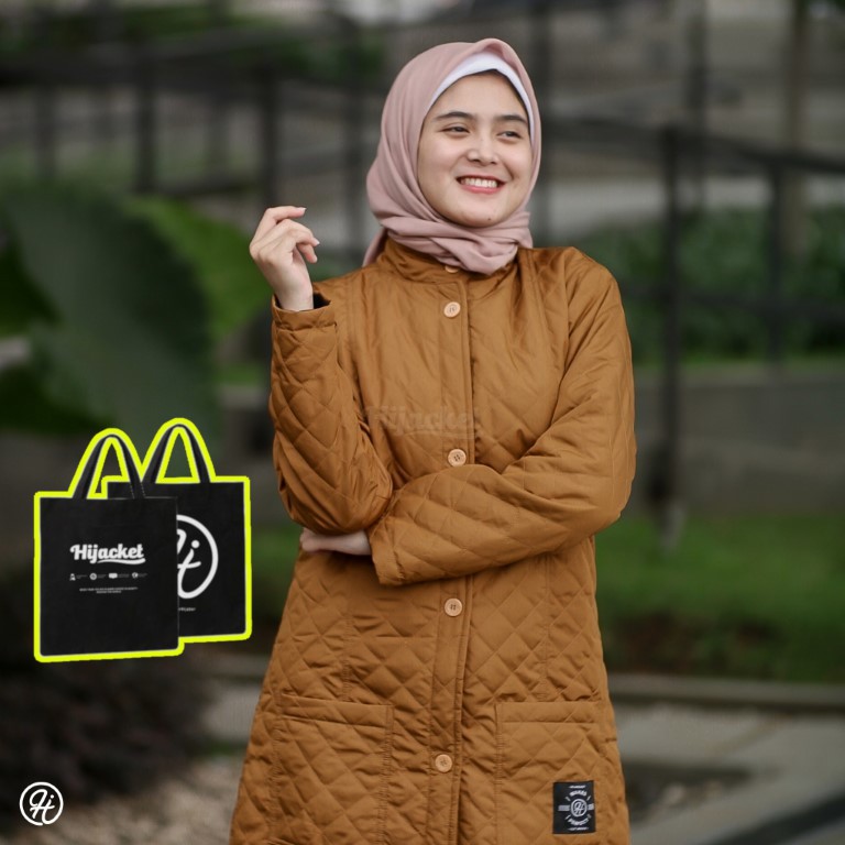 COAT PARASUT MUSLIMAH HIJACKET BELVA HJBLV MARIGOLD - AISHAPEDIA