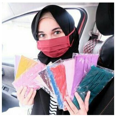 [BISA COD] Masker Kain Oxford Grade A (Bahan Tebal, Kain Oxford Terbaik)