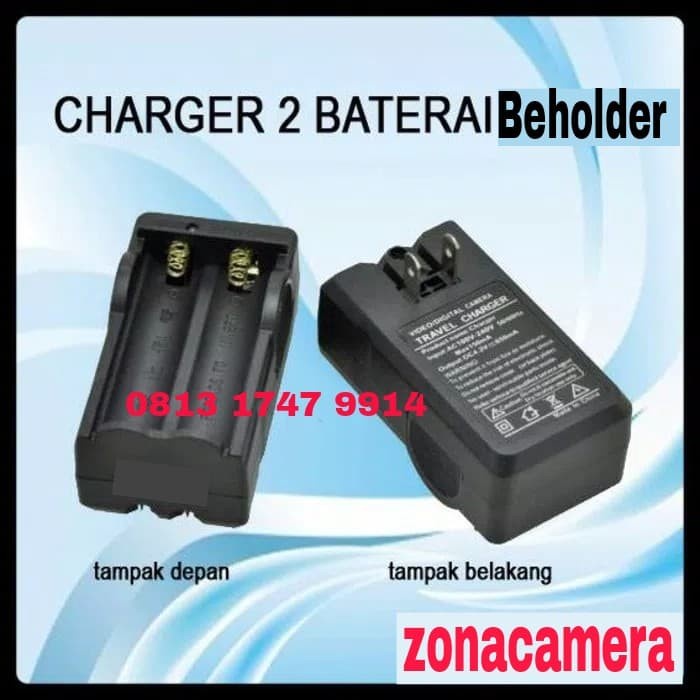 Terlaris Charger Beholder Ms1 Ds1 Ec1 Portable Double Slot Battery Chas Baterai Promo