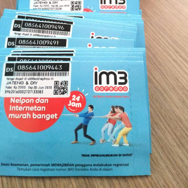 Perdana Indosat 7k siap terima sms OTP fress