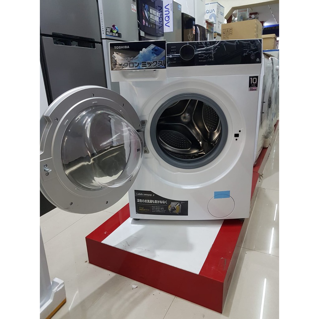 MESIN CUCI FRONT LOADING TOSHIBA TW BH 105M4N TWBH105M4N 9.5 KG