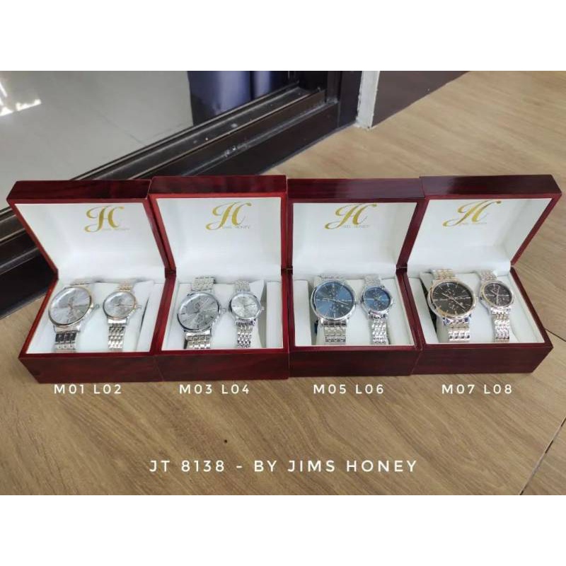 JAM TANGAN COUPLE/SATUAN KODE 8138 JIMSHONEY ( JT 8138 )