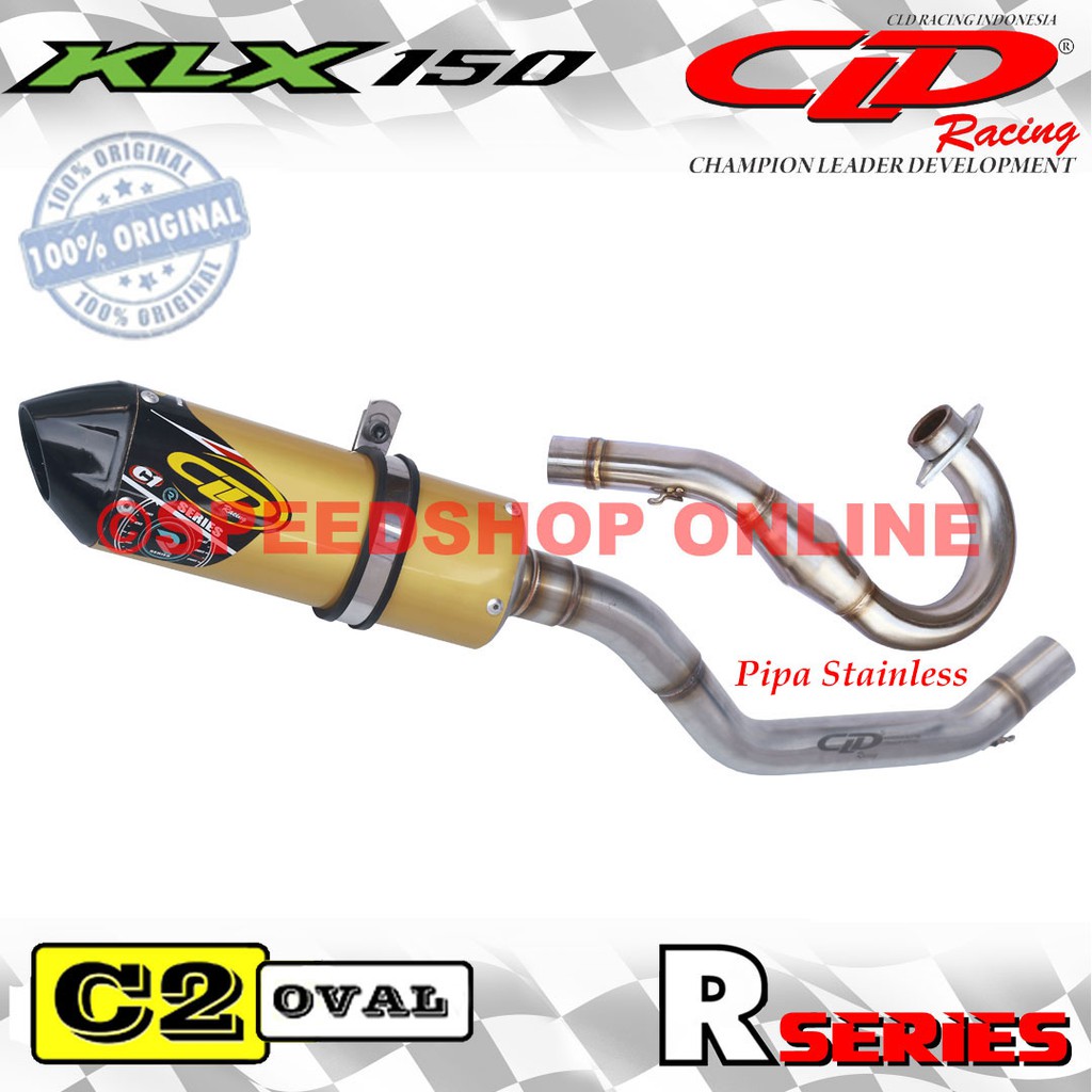 knalpot cld kawasaki klx 150 original r series c2