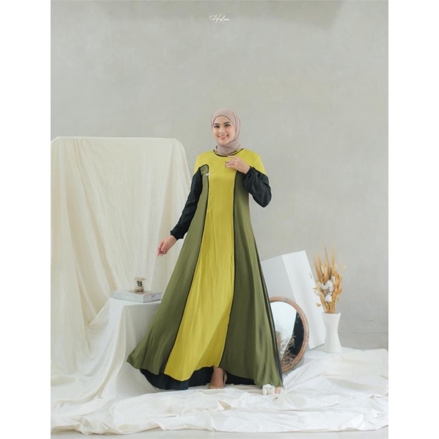 HAIFA DRESS HALWA APPAREL GAMIS FLOWY CUTTING CANTIK