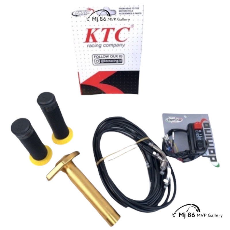 Gas Spontan Ktc Kabel 2 Bonus Handgrip Ktc Original Universal Semua Motor Kabel gas 2