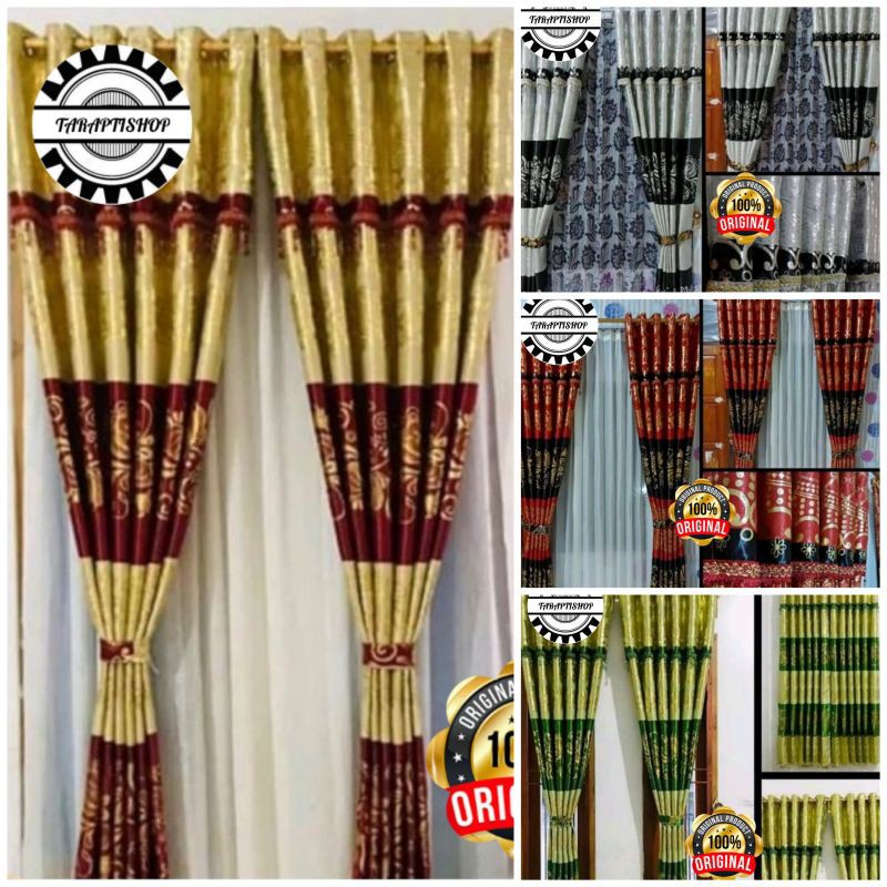 Gorden Minimalis Batik tinta emas Gorden Motif Batik Gorden Hordeng GORDEN BLACKOUT GRADE A 12