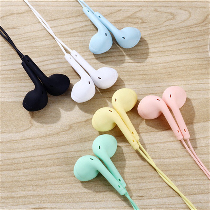 EARPHONE U19 HANDSFREE HEADSET MACARON EXTRA BASS MATE COLOR HP028 (VALENSIA)