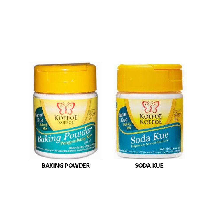 Koepoe Koepoe Baking Powder 45 gr / Soda Kue 81 gr