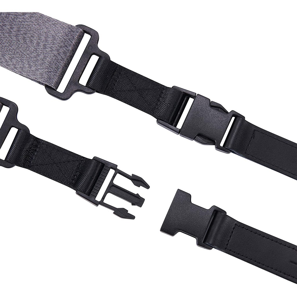 Amumu PA01W-DG Seatbelt Guitar Strap with Clip Dark Gray