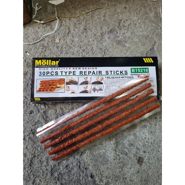 REFILL ISI ULANG KARET TAMBAL BAN TUBLES LEM CACING PANJANG 20CM