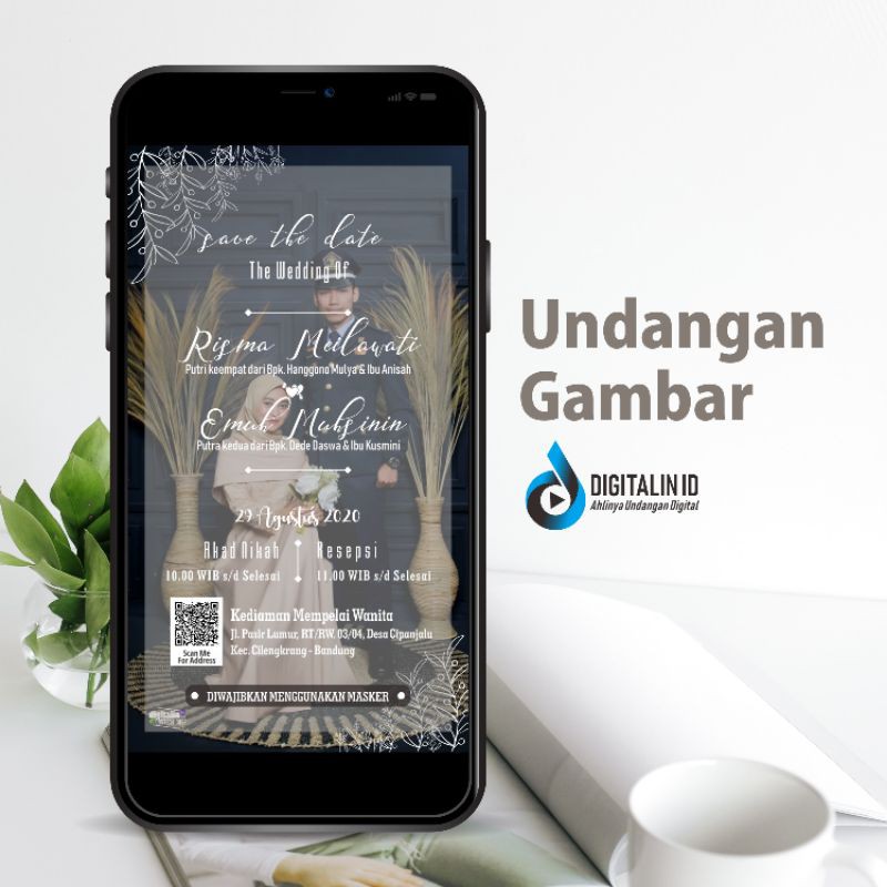 Undangan Pernikahan Digital Covid-19 Terbaru + Foto prewedding