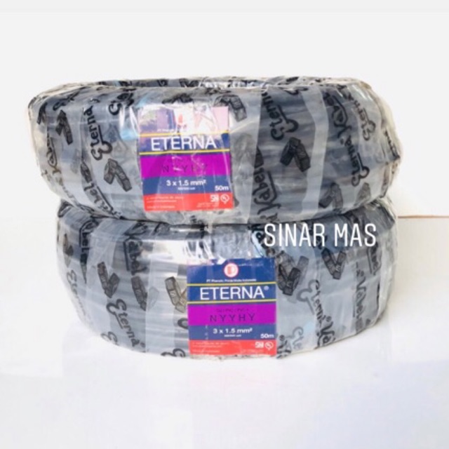 KABEL LISTRIK 3x1.5 ETERNA NYYHY SERABUT