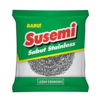 ^ KYRA ^ Susemi Sabut Spon Cuci Piring Hijau Kuning dan Stainless Sponge Lebih Ekonomis