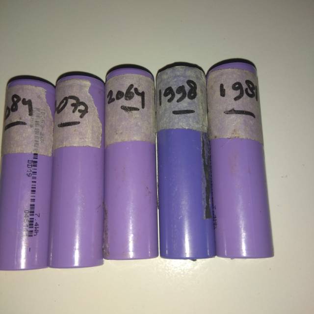 paket hemat 5 pcs baterai batre batere copotan laptop 18650 9500-10000 mah