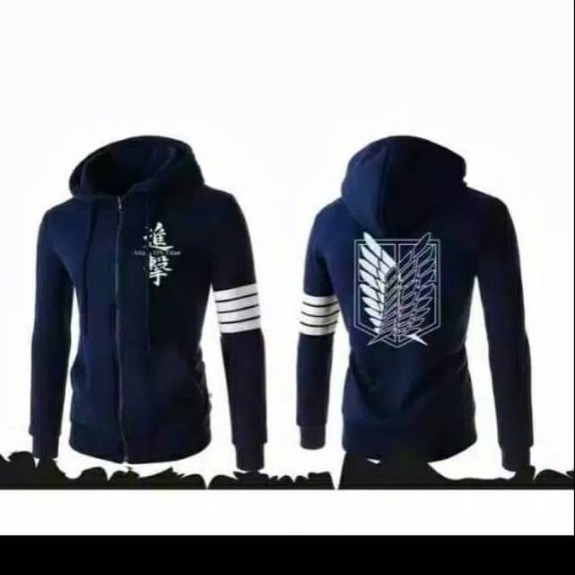 Jaket anime jumbo attack on titan navy 4 strip