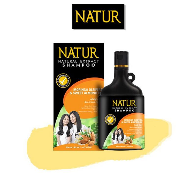 Natur Shampoo Moringa Oleifera &amp; Sweet Almond Oil 140ml