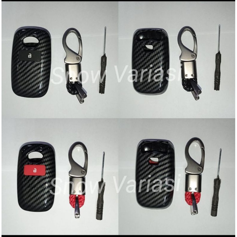 Casing Kunci Remot Remote Raize Rocky Avanza Xenia Veloz 2021 2022 2023 2024 Carbon