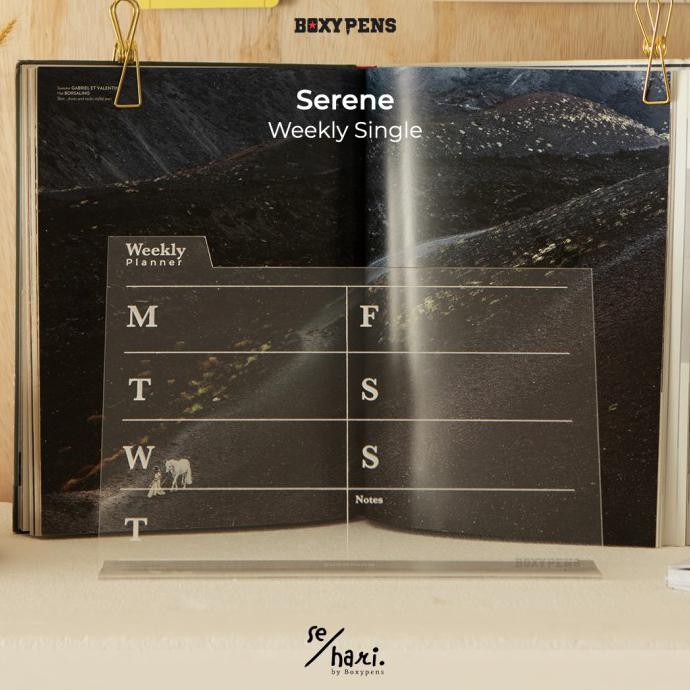 

✨BISA COD✨ Acrylic Package Weekly Single Standing - White 5 sticker