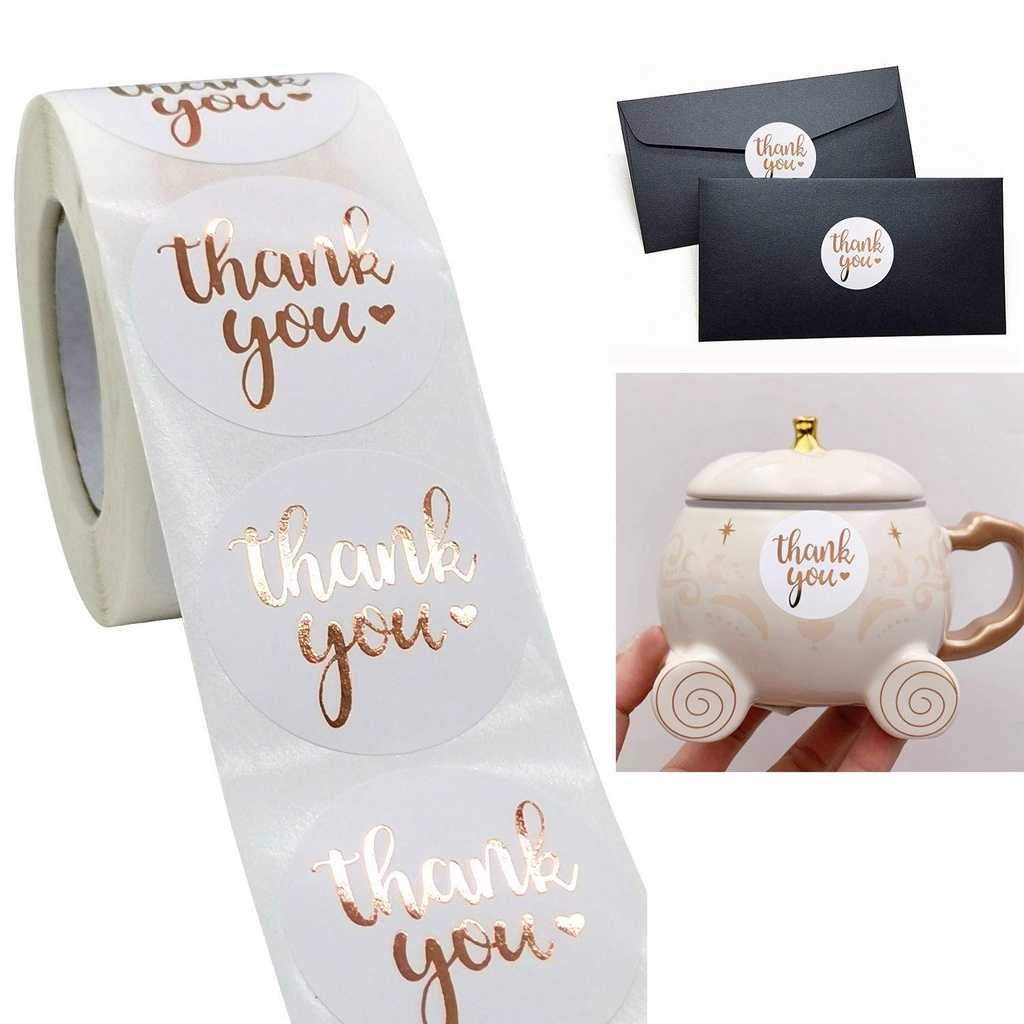 Paket Kemasan Gift Ucapan Terima Kasih Populer Hologram Sealing Stickers