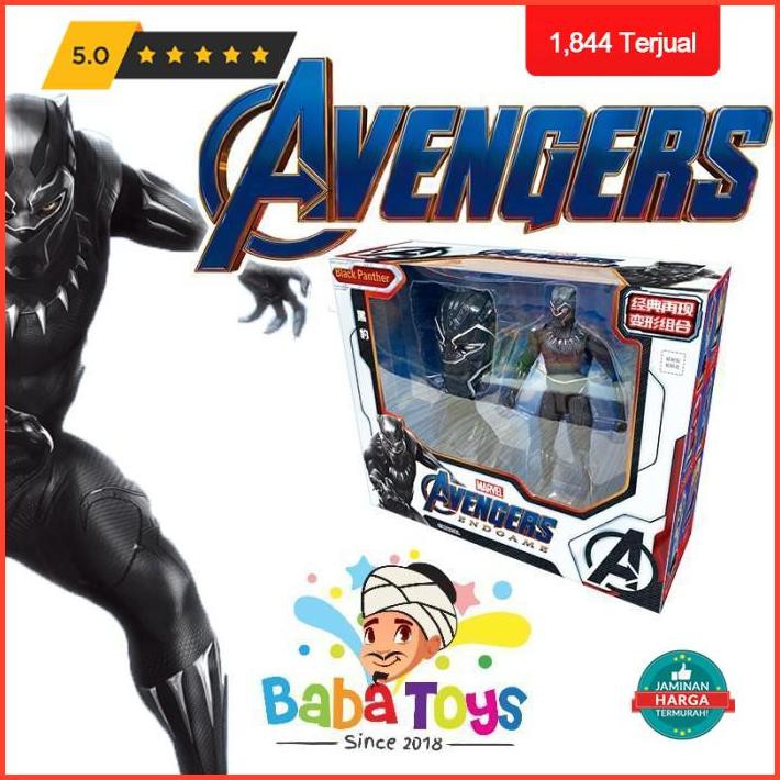 Action Figure Mainan  Marvel Avengers Endgame Black Phanter Deformation Premium