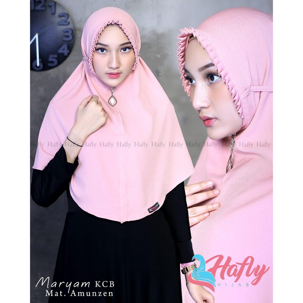 Khimar Instan Tali Jilbab Bergo Maryam KCB Kerudung Instan Tali Amunzen Nayla Hija'b