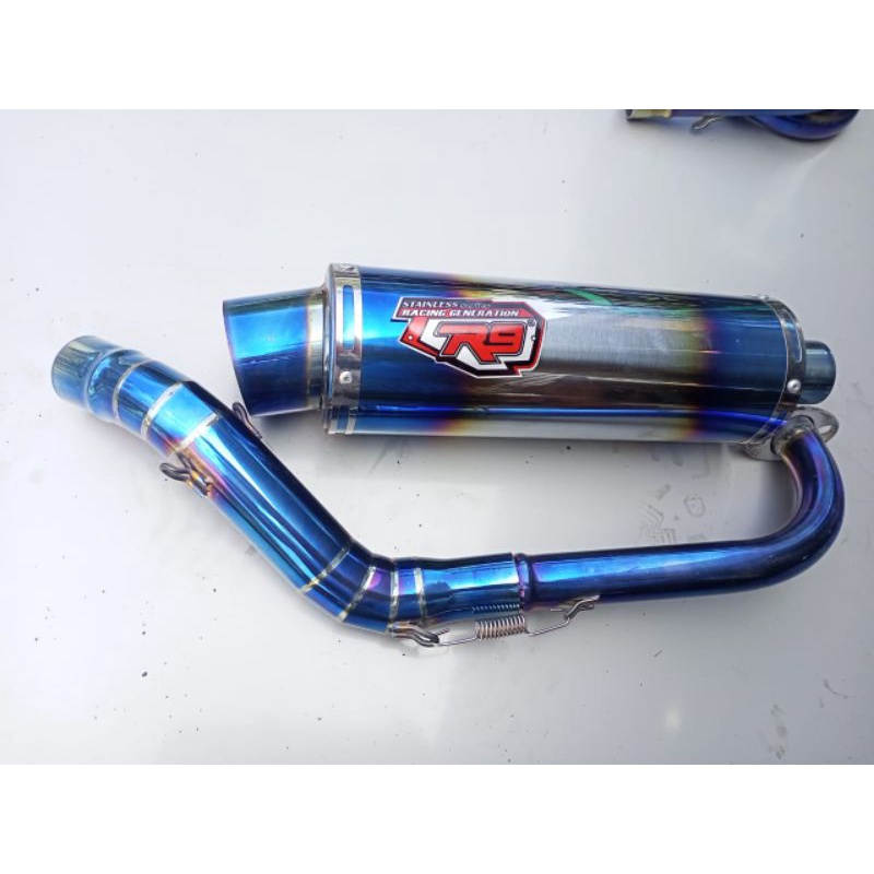 KNALPOT R9 LEHER BLUEMOON (INLET 38/50) BEAT MIO VARIO AEROX SCOOPY NMAX PCX ADV LEXI GENIO NEX DLL