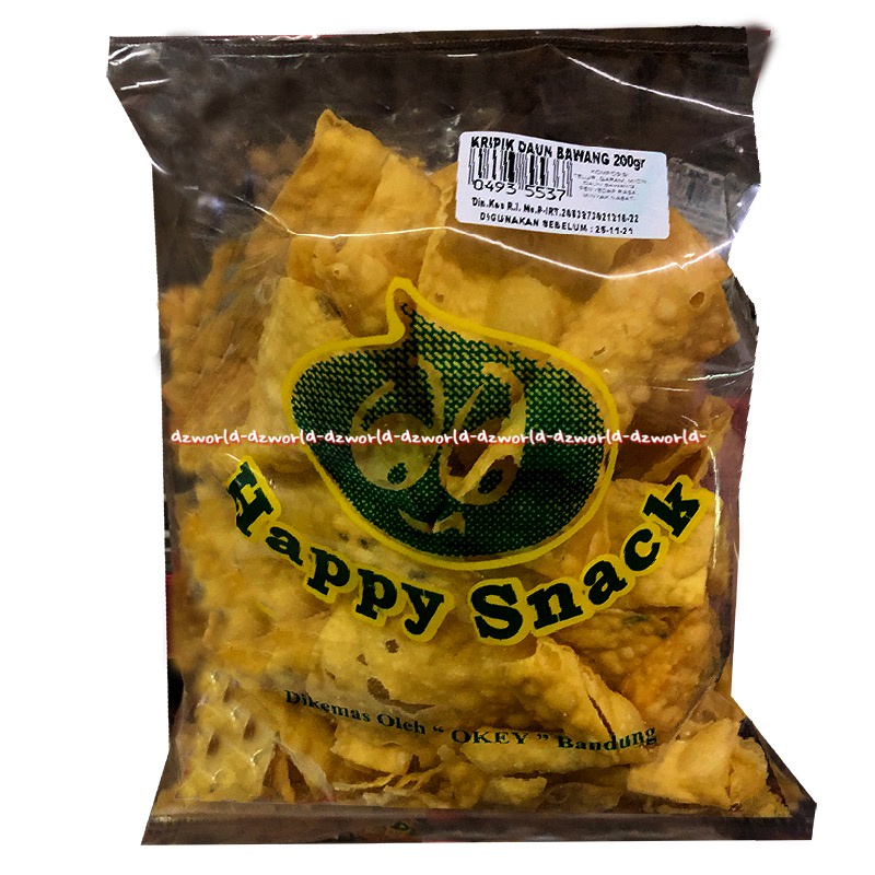 

Happy Snack 200gr Kerupuk Pangsit Bawang Cemilan Krupuk Kriuk Crispy Krispi Happysnack K-rupuk Hepi Snek Kreker Onion Dumpling Crackers