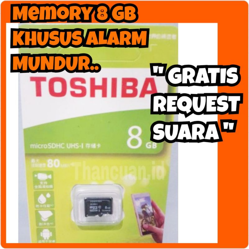 kartu memory 8 GB ( ISI 50 SUARA ALARM MUNDUR )