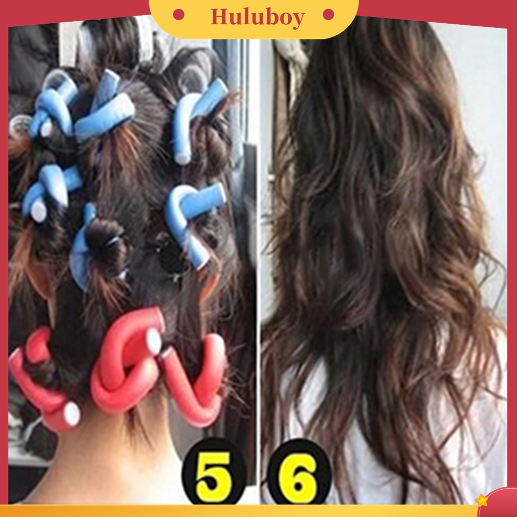 Huluboy Huluboy♡ 10pcs Rol Pengeriting Rambut DIY Bahan Busa Lembut