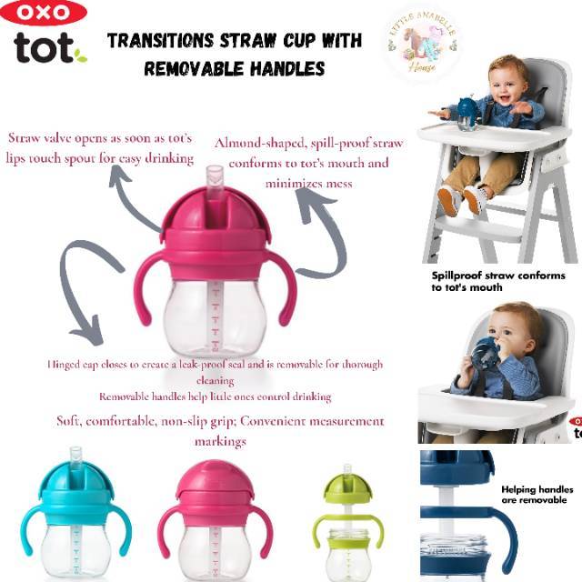 Oxo Tot Grow Straw Cup With Handles – 6 Oz