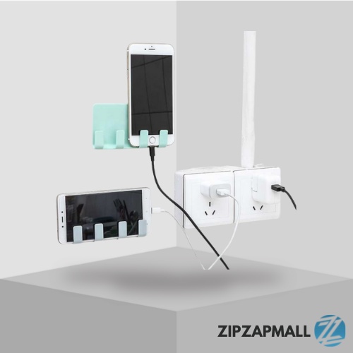 Gantungan Hp Tempel Dinding Kuat / Gantungan Tempel Smartphone With 4 Hook Hanger / Gantungan Baju/ Gantungan Tempel Dinding Tembok Kamar Tidur Kamar Mandi Alat Dapur Super Kuat Serbaguna / Tempat Penyimpanan Hp Didinding Tembok / Rak Tempat Holder Cas Hp