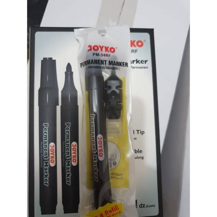 

NEW SALE SPIDOL PERMANEN HITAM JOYKO BONUS REFILL PERMANENT MARKER PM-34RF