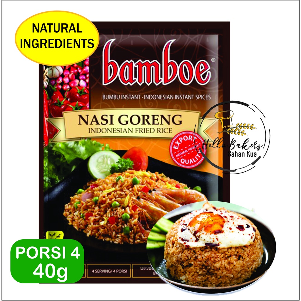 

BUMBU BAMBOE NASI GORENG 40 GR / BUMBU INSTANS BAMBOE / BUMBU NASI GORENG