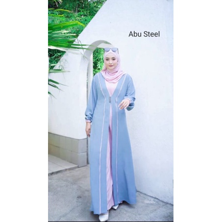 Safira Dress outer Itycrepe premium original ZR zara kids / Gamis itycrepe by ZR( ONLY DRESS)