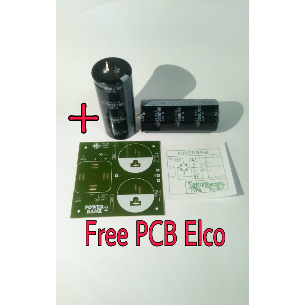 Elco MXG 10000uF/100V 2pcs Free PCB 2 Elco