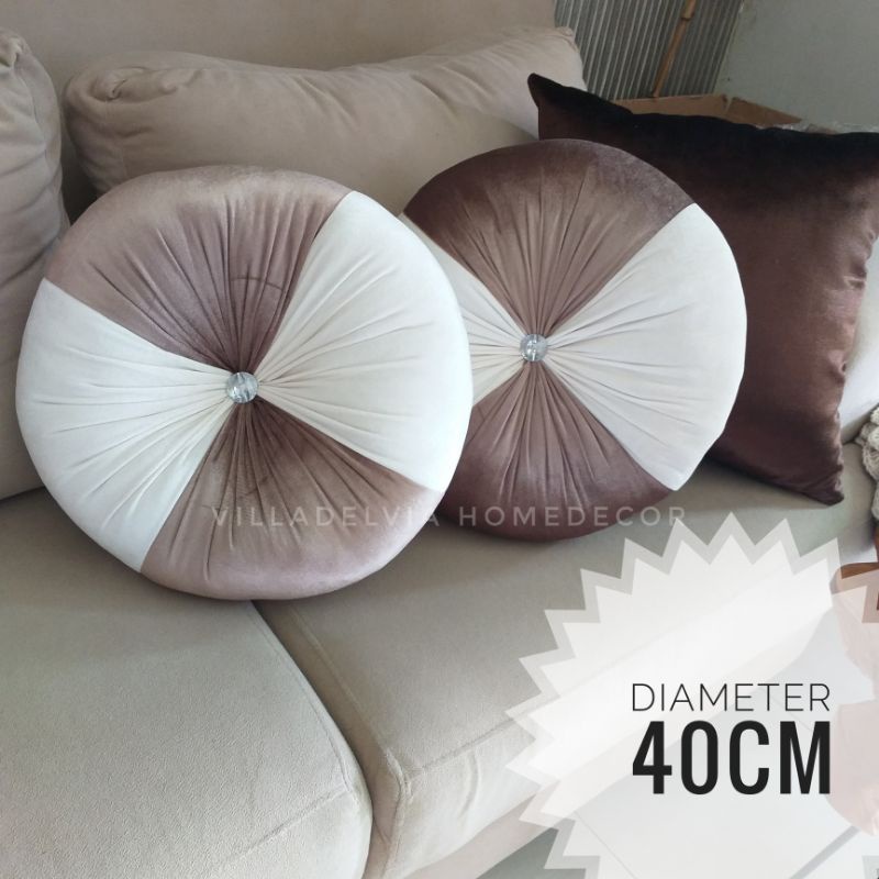 Bantal Sofa Bulat/Bantal Bulat Kombinasi D 40cm/Bantal Sofa/Bantal Maroko/Bantal Kursi