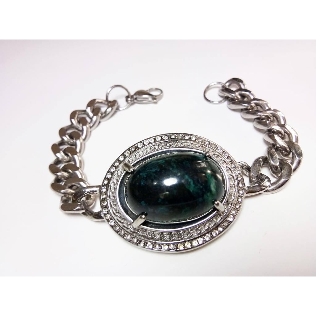 VeE Gelang Pria Wanita Titanium Batu Badar Besi - Terapi Kesehatan