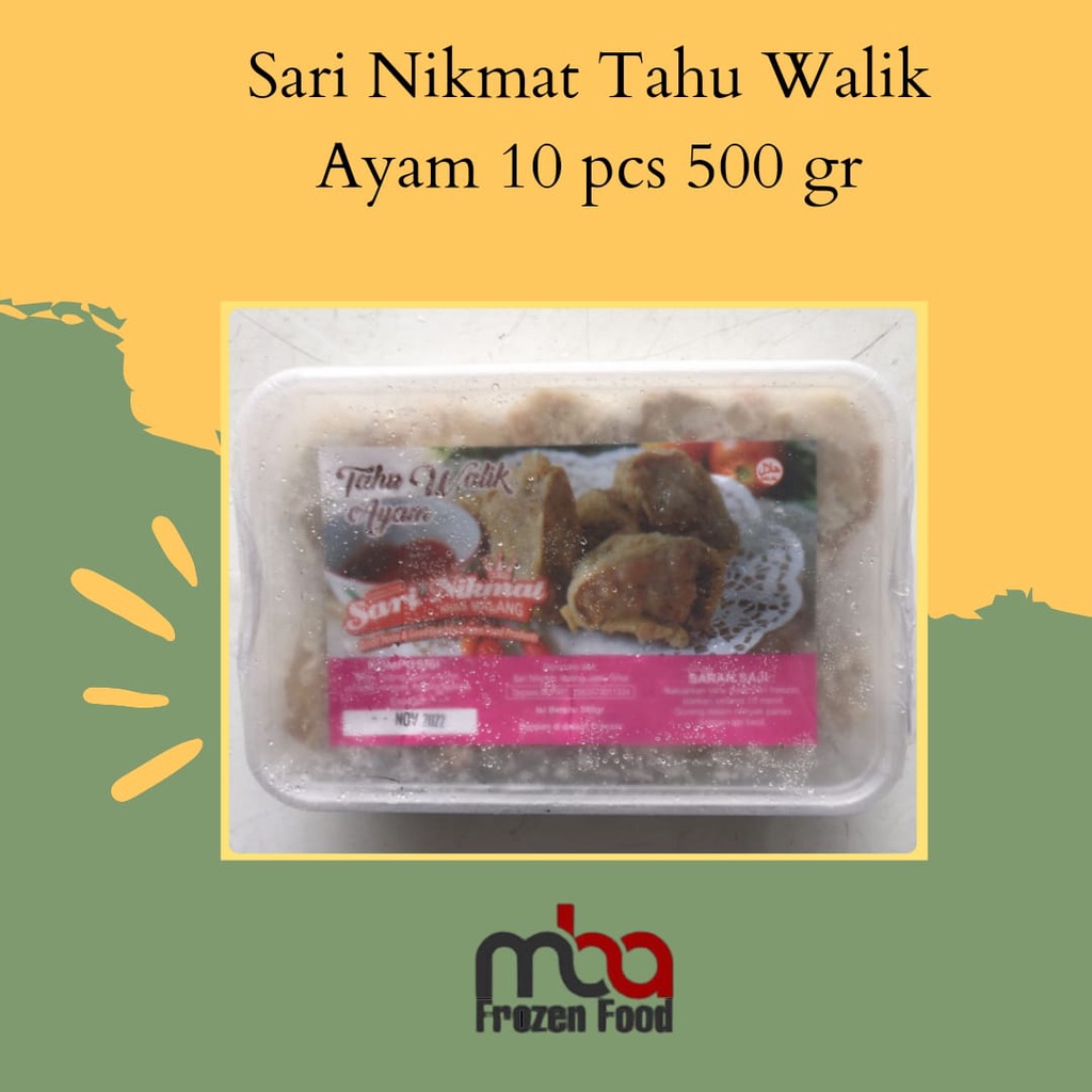 Sari Nikmat Tahu Walik Ayam 10 pcs 500 gr - FROZEN FOOD