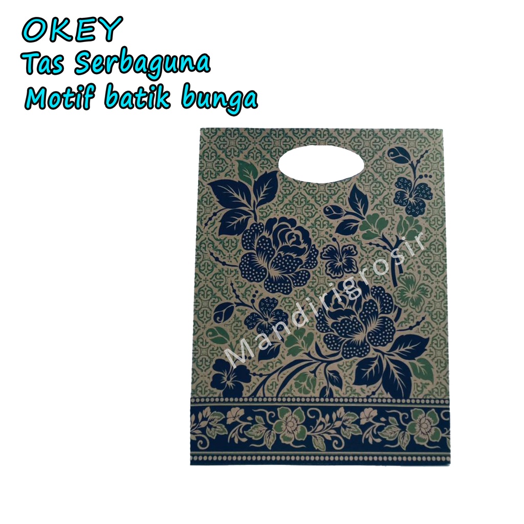 Tas Jinjing *OKEY * Motif batik bunga * 260x200x80mm