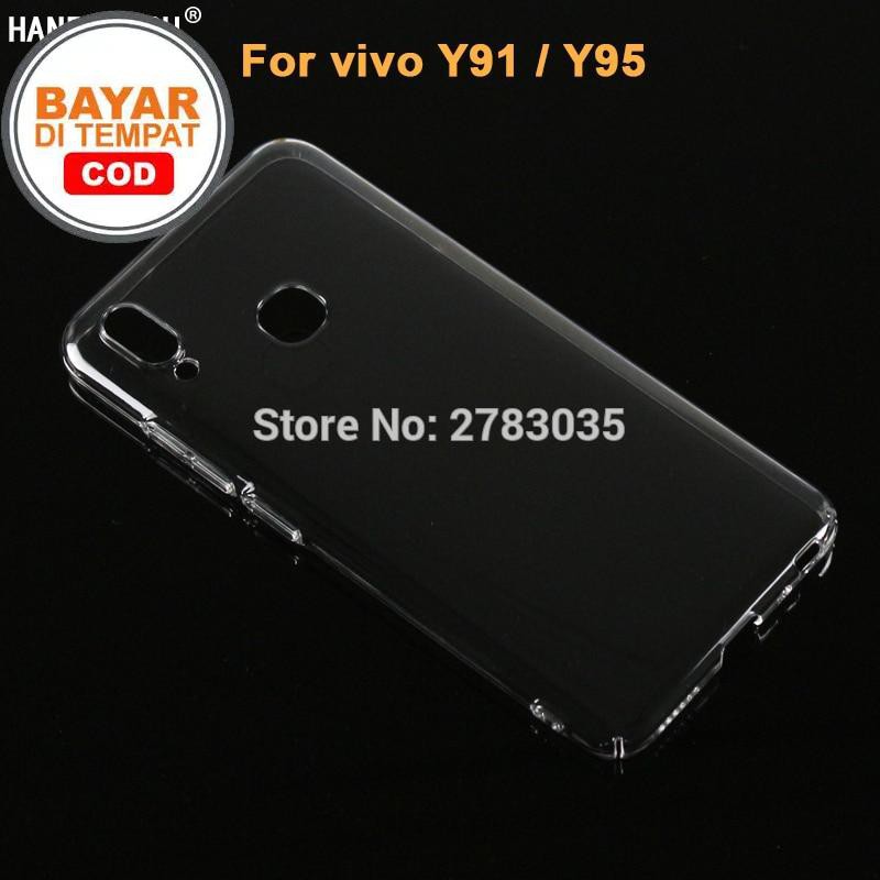 Vivo Y91 - Y95 - Clear Hard Case Casing Cover Transparan Mika