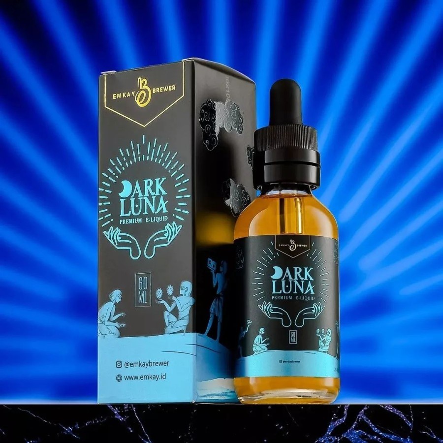 EMKAY DARK LUNA LIQUID DARK LUNA 60ML 100% AUTHENTIC FREEBASE LIQUID