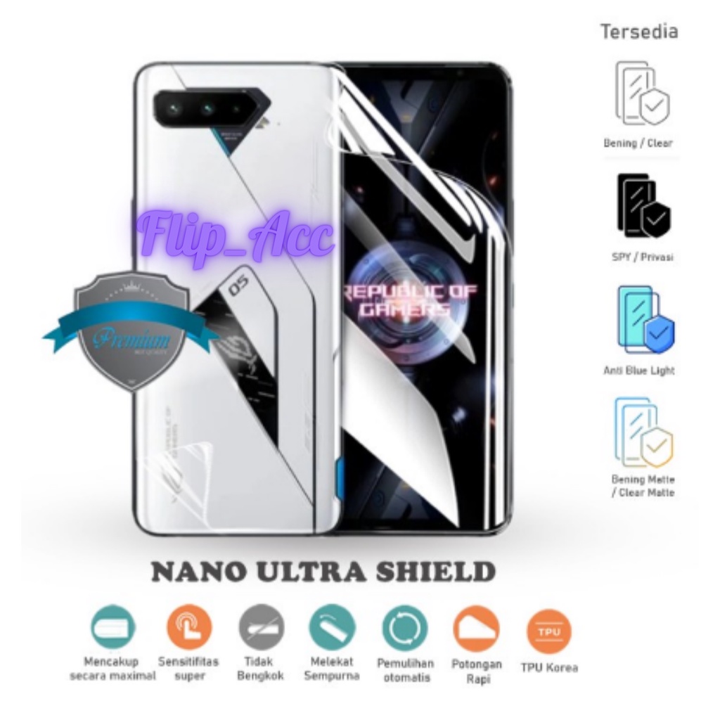 Anti Gores Hydrogel Asus Rog 7 Ultimate - Rog Phone 6 -  5S Pro - 5 Pro - Rog 5 - Asus Rog 3 - Asus 