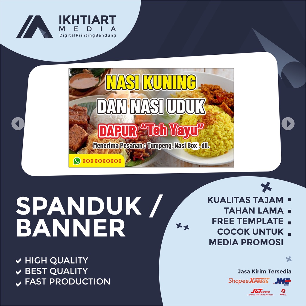 Jual Spanduk Banner Backdrop Nasi Kuning Dan Uduk Cm X Cm